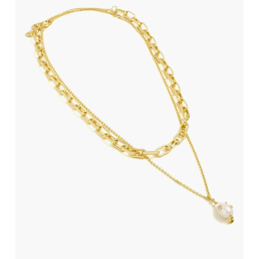 Madewell  Set of 2  Studded Freshwater Pearl Necklaces